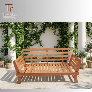 Modern Acacia Solid Wood Durable Daybed <b>Bench</b> Outdoor Furniture for Park & Mall Use Contemporary Design Vietnam - Product Image 5
