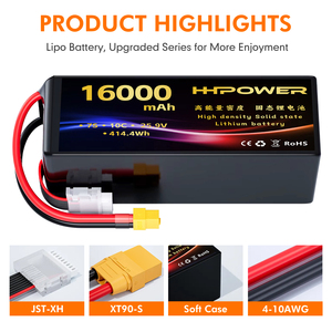 Hhpower FPV drone pin 6S 7S 14S 18S 13ah 16ah 39000mAh 28000mAh 35000mAh 39000mAh tốc độ cao cho Drone FPV 7 inch 10 inch - Product Image 3