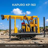 Plataforma de perforación rotativa de potencia y precisión KP-160 con núcleo hidráulico y componentes de bomba y motor que satis