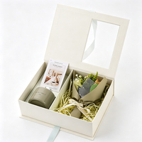 Boîte rigide pliable avec fermeture magnétique cachée, motif personnalisé à estampage à chaud, design gratuit, pour coffrets cadeaux de la Saint-Valentin, d'anniversaire et de mariage