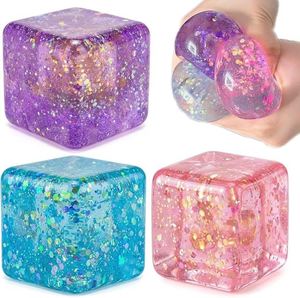 Juguetes Antiestrés de TPR con Forma de Cubo de Hielo Cuadrado, Lindos y Divertidos, de Rebote Lento y Realistas, para Todas las Edades - Product Image 5