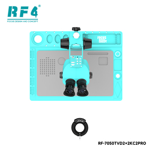 Microscope trinoculaire HD RF4 RF-7050TVD2+2KC2PRO avec zoom 7-50X et caméra 2K pour la soudure <span class=keywords><strong>de</strong></span> circuits imprimés <span class=keywords><strong>de</strong></span> téléphones portables, ensemble d'outils <span class=keywords><strong>de</strong></span> microscope - Product Image 2