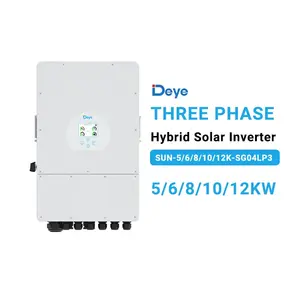 Stock Deye SUN 8kw 10kw 12kw Hybrid Solar Inverter Three Phase For Solar Power System EU