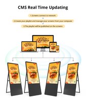 Layar Iklan LCD Vertikal Kios Pintar Panel Interaktif 32 43 Inci Poster Digital LCD Portabel Luar Ruangan Dalam Ruangan