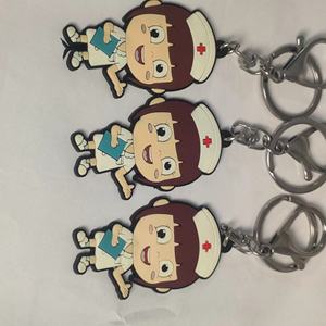 พวงกุญแจซิลิโคนน่ารักแบบขายส่ง พวงกุญแจการ์ตูนแพทย์และพยาบาล 3 มิติ พีวีซี ตุ๊กตาห้อยกระเป๋าสุดน่ารัก พวงกุญแจรูปแพนด้า - Product Image 6