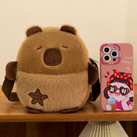 Sac à dos Capybara personnalisé en gros sac d'animaux en peluche dessin animé mignon peluche super douce avec remplissage en coton PP pour les anniversaires
