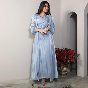 Abito da sera di lusso elegante Abaya musulmano elegante Abaya Set cappotto e gilet vestito festa di compleanno donna abito da ballo - Product Image 6
