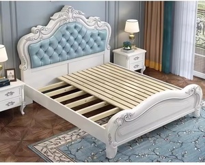 <span class=keywords><strong>Lit</strong></span> de Luxe Européen Personnalisé, Style Royal Antique, en Bois, avec <span class=keywords><strong>Rangement</strong></span>, Tailles Double, <span class=keywords><strong>King</strong></span> et Queen, pour Ensembles de Meubles de Chambre - Product Image 6