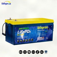 Batterie RV Lifepo4 24V 100AH Grade A à décharge profonde avec BMS intelligent RS485, connecteur Anderson, 6000 cycles, CE RoHS IP67