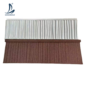 Tuiles de toiture en métal ondulé enduit de pierre, ignifuges, imperméables, de taille standard, durables, en acier aluminium-zinc pour hôtels et parcs - Product Image 2