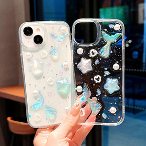 <span class=keywords><strong>Cover</strong></span> per telefono cellulare elegante da donna per <span class=keywords><strong>iPhone</strong></span> 13 Pro <span class=keywords><strong>14</strong></span> 15 16 17 Case da ragazza con Glitter 3D Star Soft Tpu <span class=keywords><strong>Cover</strong></span> per telefono - Product Image 1