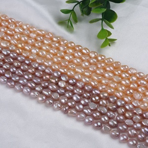 Commercio all'ingrosso 8-9mm AA naturale rosa viola barocche d'acqua dolce fili di perle per bracciale collana creazione di gioielli - Product Image 6
