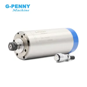Gpenny motor poros berpendingin air pekerjaan kayu, kustomisasi 1,5 kW ER16 110v D80 mm 400Hz mesin penggilingan CNC