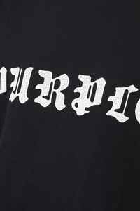 Premium Quality Designer <b>Purple</b> Black Cotton T Shirt 100% Cotton Ribbed Crew Neck Tee-Shirts - Product Image 3