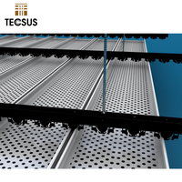 Materiales de Construcción de China, Panel de Techo Falso de Aluminio en Forma de C, Revestimiento Lineal de Aluminio para Techo
