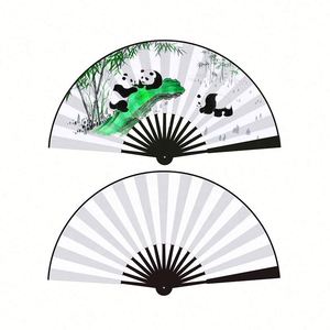 Venta al por mayor de abanicos de seda de doble cara de 8/10 pulgadas, portátiles, plegables, para danza, con diseño de libélula china, de bambú, para manualidades DIY y decoración del hogar - Product Image 4