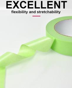 Cinta adhesiva de papel de poliéster <span class=keywords><strong>Waso</strong></span> verde, acrílico activado por agua de un solo lado, resistente al calor para pintar, separación de colores - Product Image 3