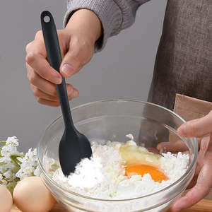 Ensemble de 42 ustensiles de cuisine modernes et écologiques en acier inoxydable avec poignée en silicone et rangement suspendu - Product Image 4