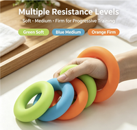 Anneau de préhension en silicone, renforceur de préhension portable pour la rééducation des mains, l'entraînement de la force des doigts et l'entraînement des avant-bras