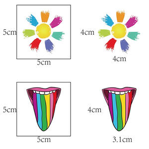 Nouvelles autocollants de <span class=keywords><strong>tatouage</strong></span> <span class=keywords><strong>temporaire</strong></span> arc-en-ciel 2026 pour visage et corps – Promotion pour la fête du <span class=keywords><strong>Mois</strong></span> de la fierté LGBT - Product Image 6