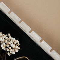 Fournitures pour l'étude biblique et le journalisation : Onglets de Bible personnalisés en chêne stratifié style bohème avec résumés de livres