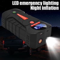 Démarreur de voiture portable DLS-R61S 12V, booster de batterie d'urgence multifonction avec compresseur d'air et gonfleur de pneus