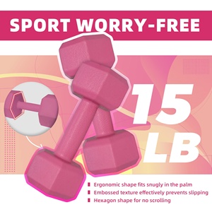Durable Custom <b>Dumbbells</b> 10 Colors 10lbs Anti-Roll Square Head Hand Weights for Home Gym Fitness Exercise - Product Image 6
