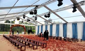 Design polyvalent avec 50 panneaux transparents pour 100 personnes et options de couleur pour des expériences de mariage sur mesure Tente de mariage personnalisable - Product Image 2