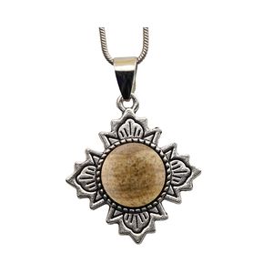 שרשרת תליון פנינה קלאסית פנינה טבעית עם בסיס סגסוגת כסף דשא 4 עלה עם בסיס סגסוגת כסף דשא של ארבעה עלה עם יום ולנטיין של נחש - Product Image 5