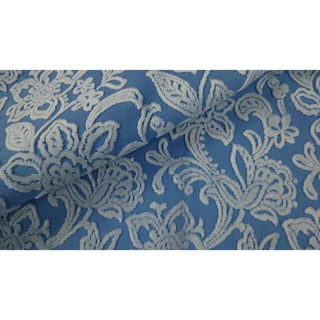 Japanese wholesale clothing embroidered velvet material clothes fabric