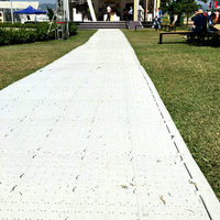 Tapis de protection de sol T-03, dalles perforées emboîtables de moyenne intensité pour sols de stades, tentes de concert, événements et fêtes