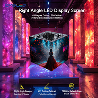 Pantalla LED Grande de Alquiler para Eventos P2.6 P3.91, Pantalla LED Interior en Forma de Cubo 3D con Esquina de 45 Grados