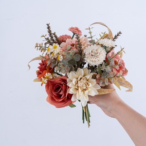 Bouquet de fleurs artificielles Geli Flower Journal en tissu tissé plastique pour mariage et décoration intérieure CF01449 - Product Image 2