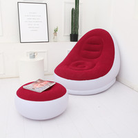 Chaise de Loisirs Pliable en PVC, Canapé Lit Gonflable pour Salon