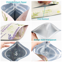 Sachets refermables mats givrés personnalisés avec fenêtre transparente, qualité alimentaire, en plastique, résistants à l'humidité pour l'emballage de thé en poudre