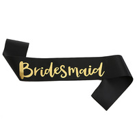 Fournitures de fête pour enterrement de vie de jeune fille, logo personnalisé imprimé, ceinture de ruban de satin pour reconstitution historique
