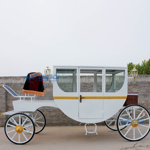 Calèche royale électrique à quatre roues, blanche et romantique, pour la vente, véhicule de tourisme et de mariage - Product Image 3