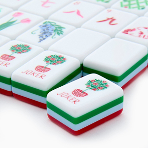 Tùy Chỉnh Giải Trí Bảng Mahjongg Gạch Màu Đỏ Và Màu Xanh Lá Cây Sơn Tay Mah Jong Gạch Bốn Tấn Mahjong Đặt Du Lịch - Product Image 2