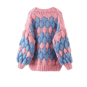 Nouveau cardigan en tricot fait main pour femmes 2024 avec un motif floral <span class=keywords><strong>islandais</strong></span> multicolore, <span class=keywords><strong>pull</strong></span> en tricot épais tendance - Product Image 4