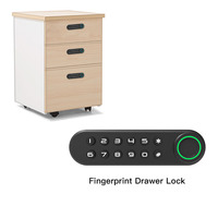 Cerradura Digital Inteligente para Gabinetes con Entrada de Código, Acceso Biométrico y Combinado, Material de Aleación de Zinc para Puertas de Madera, Gabinetes, Cajones y Armarios