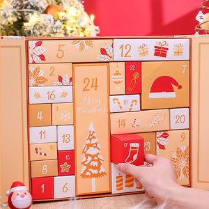 Cajas de papel personalizadas con impresión de embalaje Caja de regalo misteriosa de lujo Caja de calendario de Adviento de Navidad para niños - Product Image 4
