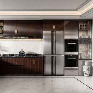 Mobile <span class=keywords><strong>cucina</strong></span> modulare in lega di alluminio con lavello, base in acciaio inossidabile, piano di lavoro moderno, ecologico, leggero e resistente a parete - Product Image 2
