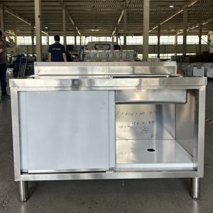 Fregadero de cocina de un solo cuenco de acero inoxidable de alta calidad Victory, equipo de catering para hoteles y restaurantes - Product Image 3