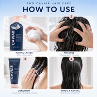 Ensemble Shampooing et Après-Shampooing TWG OEM Soin Capillaire Anti-Frisottis au Caviar et Peptides, Réparateur et Nourrissant, Effet Rafraîchissant
