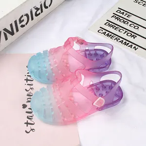 Sandales en caoutchouc pour enfants, Mini Helisha, chaussures en gelée couleur néon, sandales mignonnes, pour garçons et filles, pour bébés, nouveau-né, 2022
