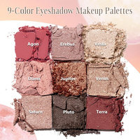Palette de fards à paupières 15 couleurs, fini mat et scintillant, hautement pigmentée, avec miroir, marque privée