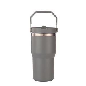 Gobelet isotherme portable avec poignée de transport, tasse en acier inoxydable de 20 oz pour voiture, bureau et extérieur - Product Image 3