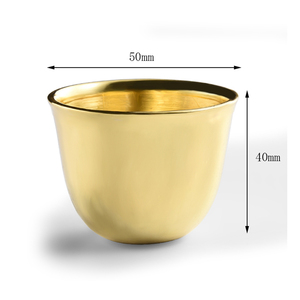 Taza de Metal Dorada de Latón con Logotipo Personalizado de Alta Calidad y Diseño Clásico en Oferta - Product Image 3