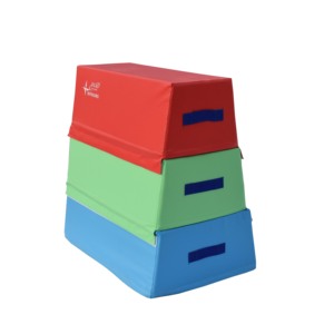 Saltando de Fitness ejercicio seguro Trapezoidal de salto con garrocha, caja de pliométricos cubierto de PVC gimnasia Mat - Product Image 1