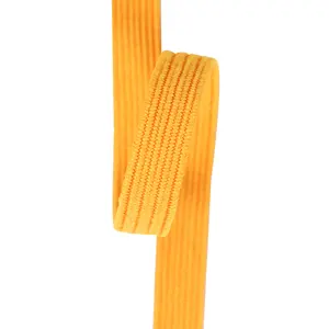 迷你卡包装5mt平松紧带服装DIY项目定制彩色霓虹橙色6毫米定制包装织带